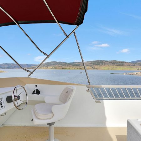 Steering Wheel on Houseboat | Seven Bays Marina | Lake Roosevelt Adventures